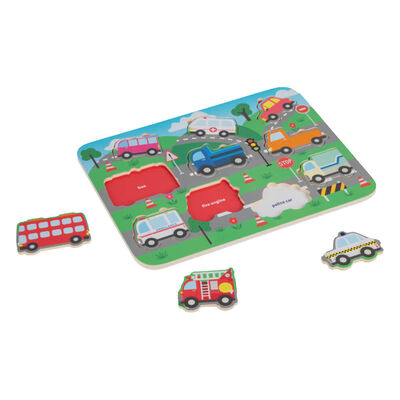 PlayWorks Wooden Vehicles Puzzle image number 3