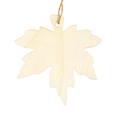 Hanging Wooden Leaves: Pack of 4 image number 4