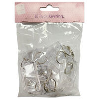 Plastic Keyrings: Pack of 12