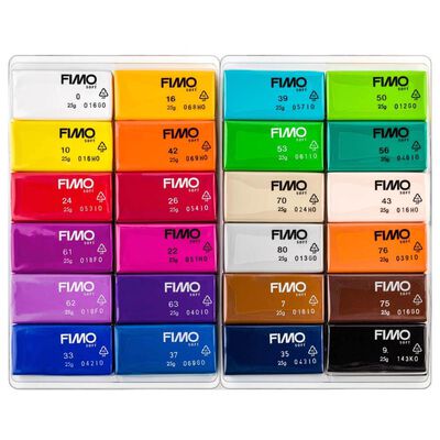 Fimo Soft Modelling Clay Basic Colour Blocks: Set of 24 image number 2