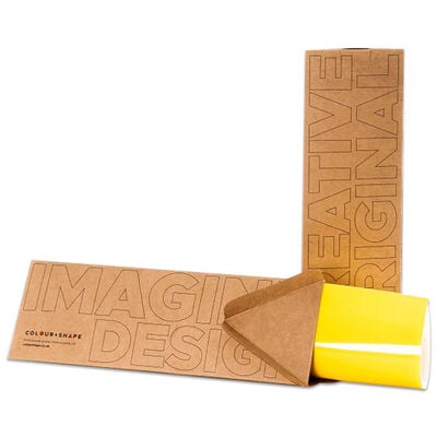 Colour & Shape 1.5 Meters Adhesive Glossy Vinyl: Yellow image number 2