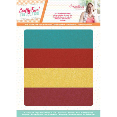 Sara Signature Crafty Fun A4 Luxury Glitter Card image number 1