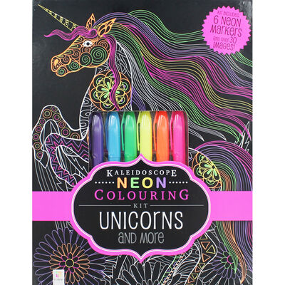 Kaleidoscope Neon Colouring: Unicorns and More image number 1