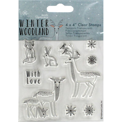 Winter Woodland Animals Clear Stamp Set image number 1