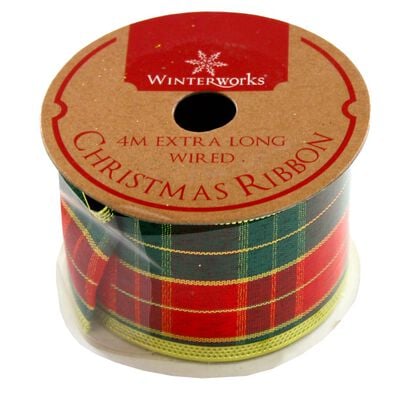 Assorted Red and Gold Christmas Ribbon - 4m image number 3