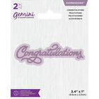 Gemini Mini Expressions Die - Congratulations image number 1
