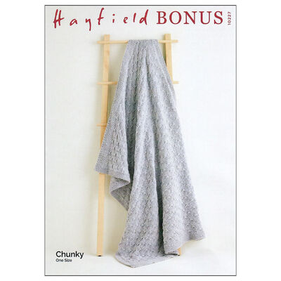 Hayfield Bonus Chunky: Quilt Stitch Blanket Knitting Pattern 10227 image number 1