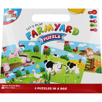 Farmyard 4-In-1 Puzzle Set image number 1