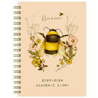 A5 Bee Happy 2023-2024 Day a Page Academic Diary image number 1