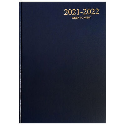 A4 Blue 2021-2022 Week to View Diary image number 1