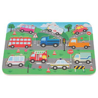 PlayWorks Wooden Vehicles Puzzle