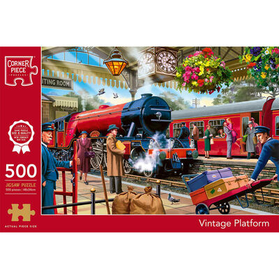Vintage Platform 500 Piece Jigsaw Puzzle image number 1