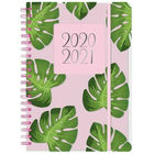 A5 Pink Leaves Day a Page 2020-21 Academic Diary image number 1