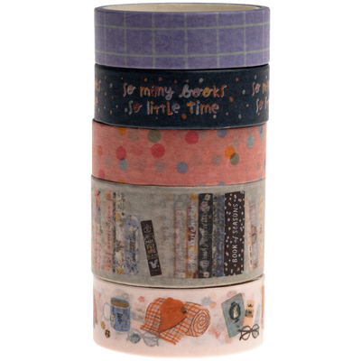 Book Club Washi Tape: Pack of 5 image number 1