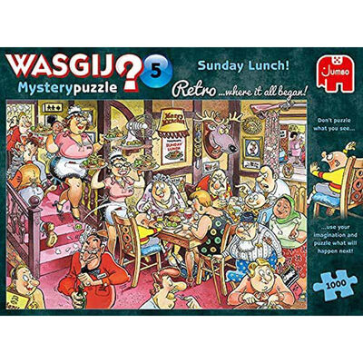 Wasgij Retro Mystery 5: Sunday Lunch 1000 Piece Jigsaw Puzzle image number 2