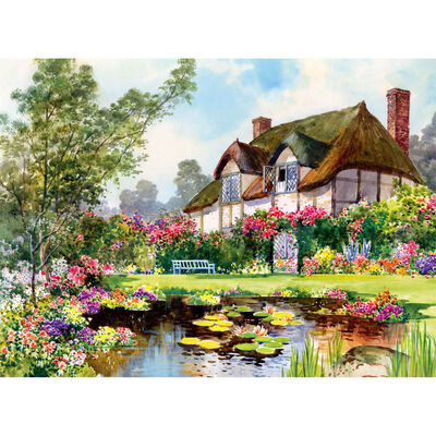 House by the Pond 500 Piece Jigsaw Puzzle image number 2