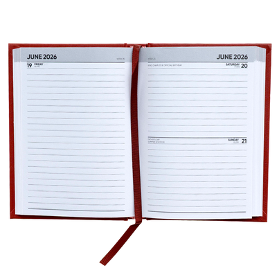 A6 Day a Page Red 2026 Diary image number 2
