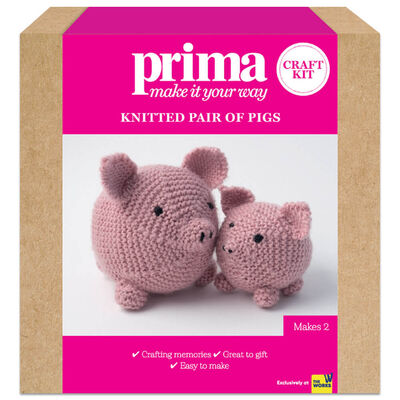 Prima Make Your Own Knitted Pair of Pigs image number 1