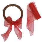 Red Mesh Ribbon: 9m image number 3