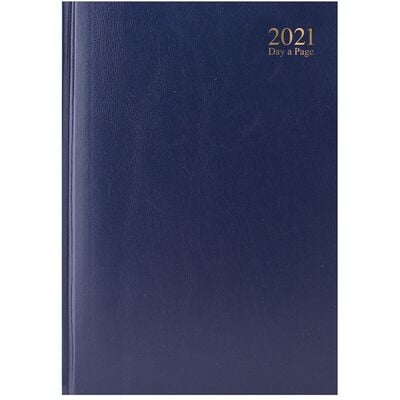A4 Blue 2021 Day a Page Diary image number 1