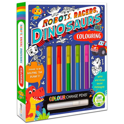 Robots, Racers, Dinosaurs Colouring By Igloo Books | The Works
