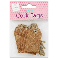 Cork Tags: Pack of 6