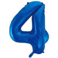 34 Inch Blue Number 4 Helium Balloon