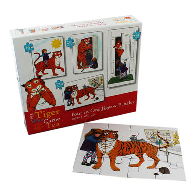 The Tiger Who Came To Tea - 4 In 1 Jigsaw Puzzles image number 1