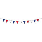 Red, White and Blue 7m Plastic Pennant Bunting image number 2