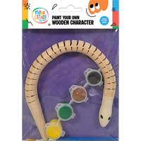 Paint Your Own Wooden Character: Snake