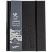 Crawford & Black Casebound Sketchbook A5 Black/Grey: Assorted