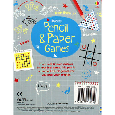 Pencil and Paper Games By Usborne | The Works