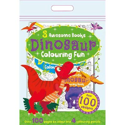 Dinosaur Colouring Fun: 3 Awesome Books image number 1