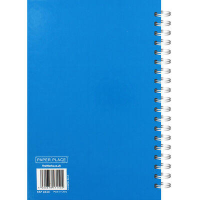 A5 Wiro Plain Blue Lined Notebook image number 3