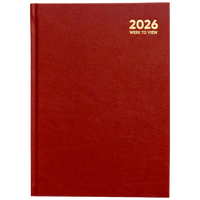 A5 Week to View Red 2026 Diary