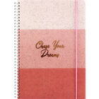 B5 Pink Glitter Your Dreams Lined Wiro Notebook image number 1