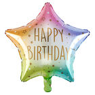 Happy Birthday Star Helium Balloon image number 1