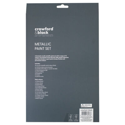 Crawford & Black 22 Piece Metallic Paint Set image number 3