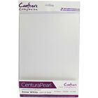 Centura Pearl A4 Snow White - Hint of Silver Card - 10 Sheet Pack image number 1