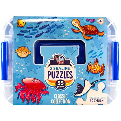 Sealife 2-in-1 Jigsaw Puzzle with Carry Case image number 3