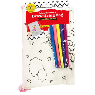 Colour Your Own Unicorn Drawstring Bag image number 1