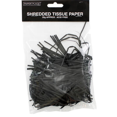Black Shredded Tissue Paper - 20g image number 1