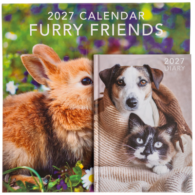 Furry Friends Square Calendar and A5 Diary Set 2027 image number 1
