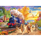 Chasing The Train 500 Piece Jigsaw Puzzle image number 2