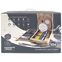Crawford & Black Complete Art Studio: 106 Piece Set