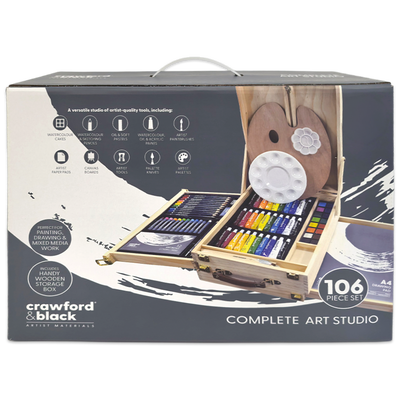 Crawford & Black Complete Art Studio: 106 Piece Set image number 1