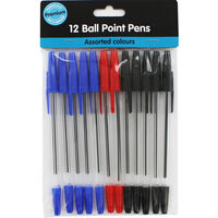 12 Ball Point Pens - Assorted