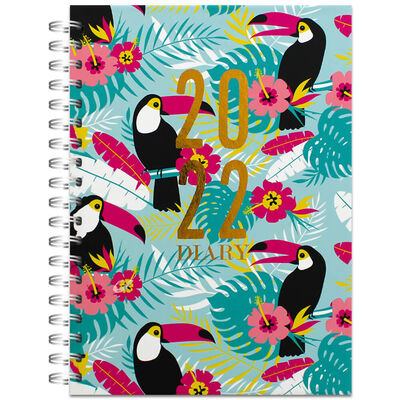 A5 Toucan 2022 Day a Page Diary From 0.25 GBP | The Works