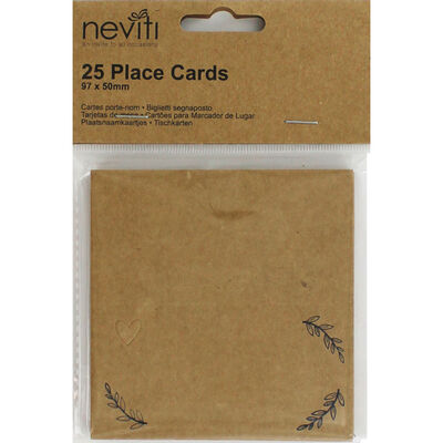 25 Kraft Wedding Place Cards image number 1