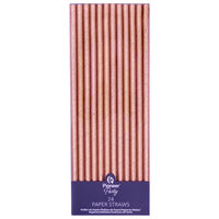 Paper Rose Gold Ombre Straws: Pack of 24